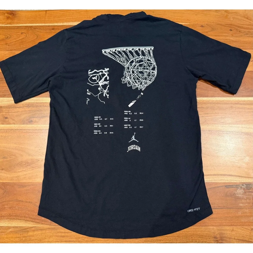 Jordan Dri-FIT Short Sleeve Hooded T-Shirt Black Gravitys Worst Nightmare Medium